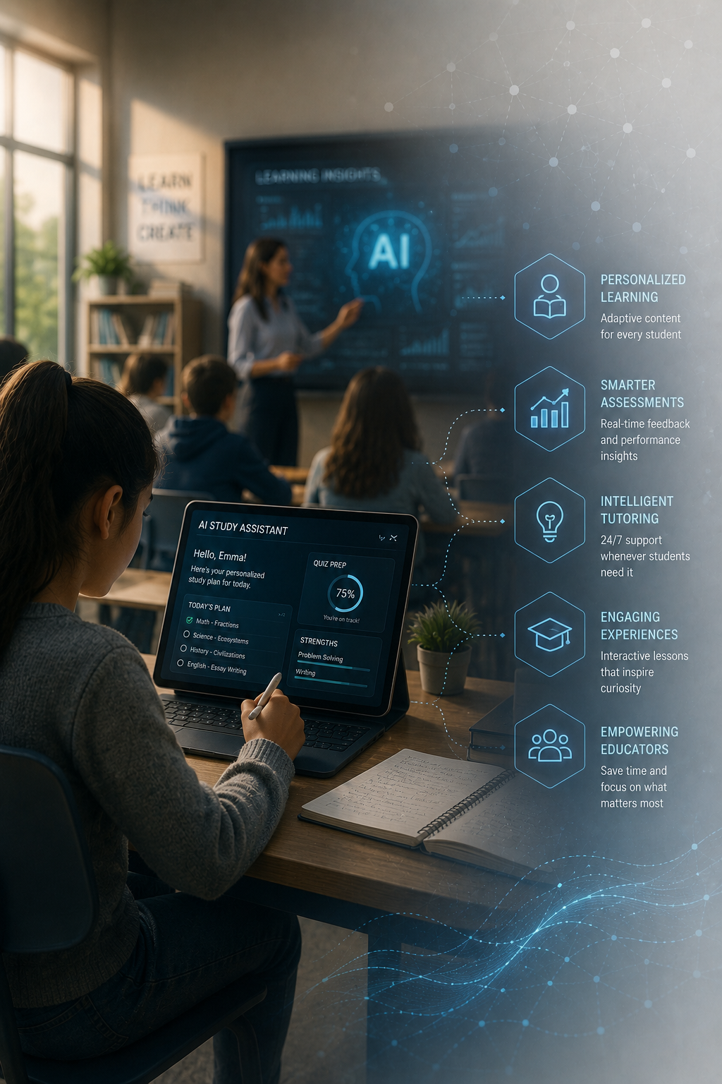 AI education and future work illustration.
